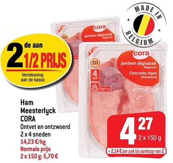 Promoties Ham meesterlyck cora - Huismerk - Smatch - Geldig van 16/02/2022 tot 22/02/2022 bij Smatch