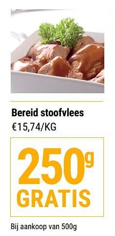 Promoties Bereid stoofvlees - Huismerk - Budgetslager - Geldig van 16/02/2022 tot 22/02/2022 bij Budgetslager