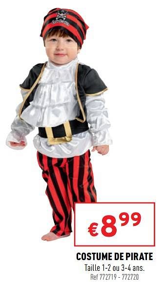 Promoties Costume de pirate - Huismerk - Trafic  - Geldig van 16/02/2022 tot 20/02/2022 bij Trafic