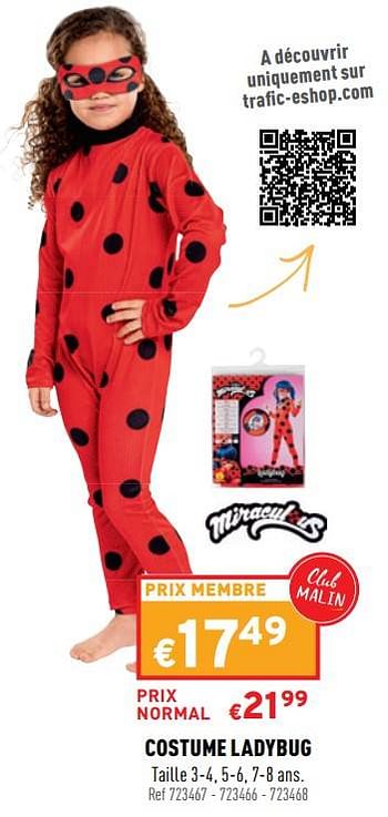 Promotions Costume ladybug - Produit maison - Trafic  - Valide de 16/02/2022 à 20/02/2022 chez Trafic