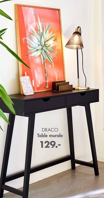 Promotions Draco table murale - Produit maison - Casa - Valide de 14/02/2022 à 27/03/2022 chez Casa