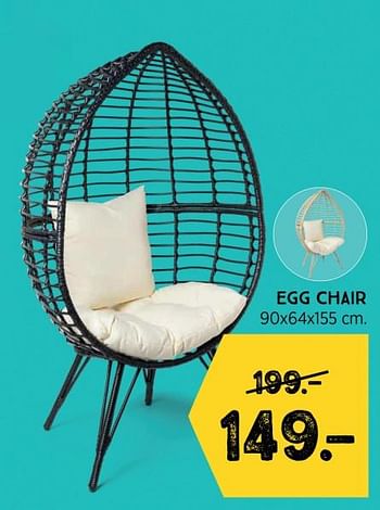 Promoties Egg chair - Huismerk - Xenos - Geldig van 14/02/2022 tot 27/02/2022 bij Xenos