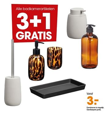 Promoties Alle badkamerartikelen 3+1 gratis - Huismerk - Kwantum - Geldig van 14/02/2022 tot 23/02/2022 bij Kwantum