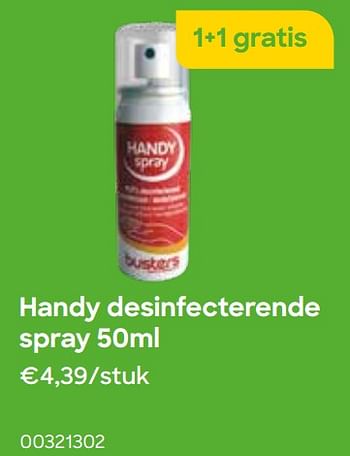 Promoties Handy desinfecterende spray - Busters - Geldig van 01/03/2022 tot 30/04/2022 bij Ava