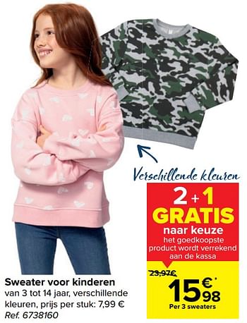 Carry Persoonlijk knuffel Tex Sweater voor kinderen - Promotie bij Carrefour