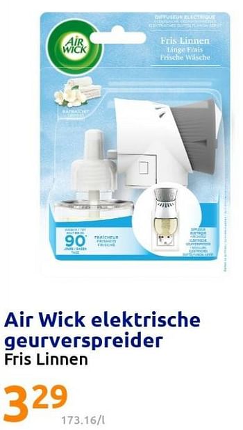 Promoties Air wick elektrische geurverspreider - Airwick - Geldig van 16/02/2022 tot 22/02/2022 bij Action
