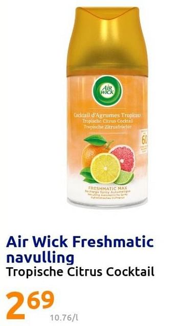 Promoties Air wick freshmatic navulling - Airwick - Geldig van 16/02/2022 tot 22/02/2022 bij Action