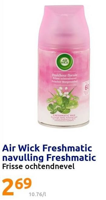 Promoties Air wick freshmatic navulling freshmatic - Airwick - Geldig van 16/02/2022 tot 22/02/2022 bij Action