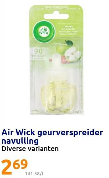 Promoties Air wick geurverspreider navulling - Airwick - Geldig van 16/02/2022 tot 22/02/2022 bij Action