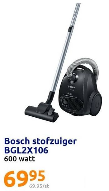 Promoties Bosch stofzuiger bgl2x106 - Bosch - Geldig van 16/02/2022 tot 22/02/2022 bij Action