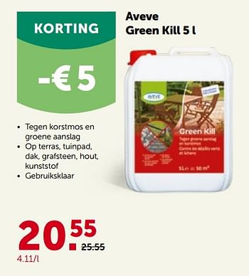Promoties Aveve green kill - Huismerk - Aveve - Geldig van 23/02/2022 tot 05/03/2022 bij Aveve