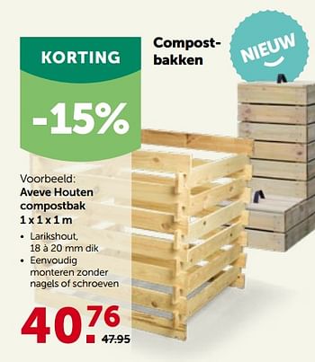 Promoties Aveve houten compostbak - Huismerk - Aveve - Geldig van 23/02/2022 tot 05/03/2022 bij Aveve