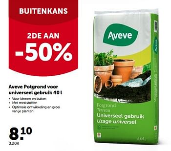 Promoties Aveve potgrond voor universeel gebruik - Huismerk - Aveve - Geldig van 23/02/2022 tot 05/03/2022 bij Aveve
