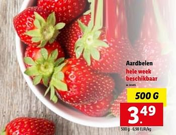Promoties Aardbeien - Huismerk - Lidl - Geldig van 28/02/2022 tot 06/03/2022 bij Lidl