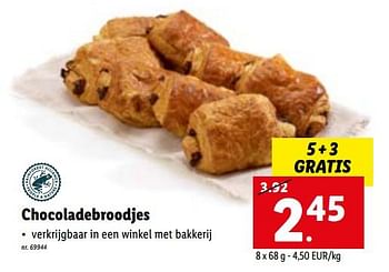 Promoties Chocoladebroodjes - Huismerk - Lidl - Geldig van 28/02/2022 tot 06/03/2022 bij Lidl