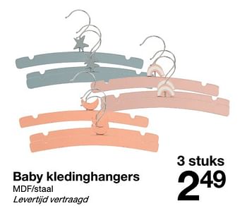 Promoties Baby kledinghangers - Huismerk - Zeeman  - Geldig van 19/02/2022 tot 25/02/2022 bij Zeeman