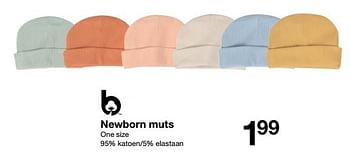 Promoties Newborn muts - Huismerk - Zeeman  - Geldig van 19/02/2022 tot 25/02/2022 bij Zeeman
