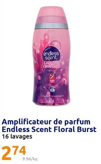 Promotions Amplificateur de parfum endless scent floral burst - Endless Scent - Valide de 16/02/2022 à 22/02/2022 chez Action