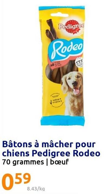 Promotions Bâtons à mâcher pour chiens pedigree rodeo - Pedigree - Valide de 16/02/2022 à 22/02/2022 chez Action