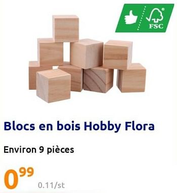 Promotions Blocs en bois hobby flora - Produit Maison - Action - Valide de 16/02/2022 à 22/02/2022 chez Action