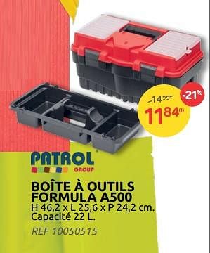 Promotions Boîte à outils formula a500 - Patrol - Valide de 23/02/2022 à 14/03/2022 chez Brico