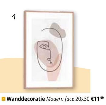 Promoties Wanddecoratie modern face - Huismerk - Ygo - Geldig van 21/02/2022 tot 20/03/2022 bij Ygo