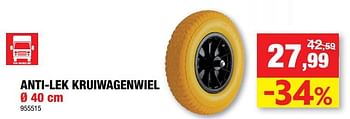 Promoties Anti-lek kruiwagenwiel - Merk onbekend - Geldig van 23/02/2022 tot 06/03/2022 bij Hubo