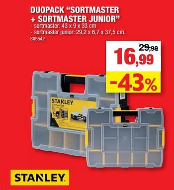 Promoties Duopack sortmaster + sortmaster junior - Stanley - Geldig van 23/02/2022 tot 06/03/2022 bij Hubo