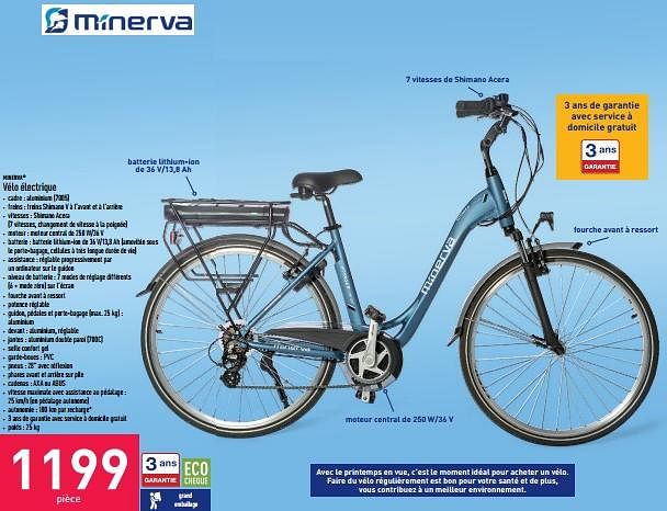 Minerva Minerva v lo lectrique En promotion chez Aldi