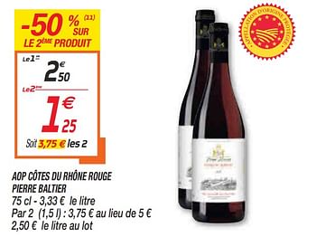 Ce vin rouge Côtes du Rhône AOP est à moins de 5 euros chez