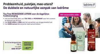 Promoties Bio tea tree reinigende lotion - Ladrome - Geldig van 28/02/2022 tot 31/03/2022 bij Mannavita