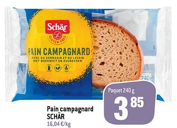Promotions Pain campagnard schär - Schar - Valide de 23/02/2022 à 01/03/2022 chez Match
