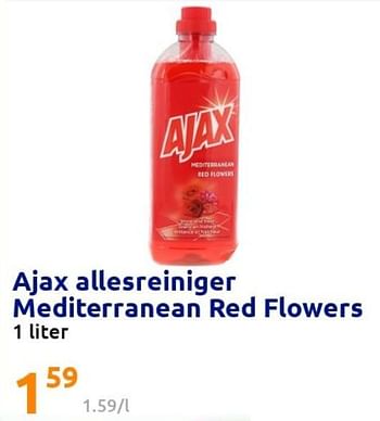 Promoties Ajax allesreiniger mediterranean red flowers - Ajax - Geldig van 23/02/2022 tot 01/03/2022 bij Action