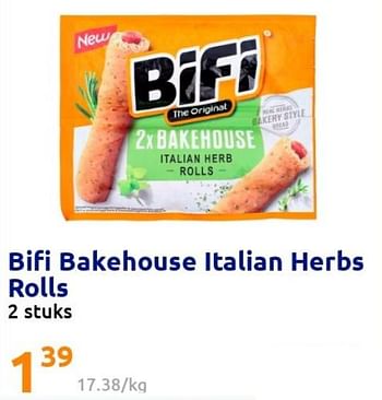 Promoties Bifi bakehouse italian herbs rolls - Bifi - Geldig van 23/02/2022 tot 01/03/2022 bij Action
