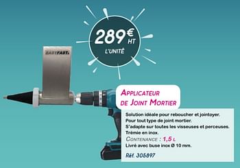 Promotions Applicateur de joint mortier - EasyFast - Valide de 21/02/2022 à 02/04/2022 chez Master Pro