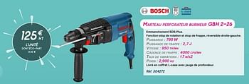 Promotions Bosch marteau perforateur burineur gbh 2-26 - Bosch - Valide de 21/02/2022 à 02/04/2022 chez Master Pro