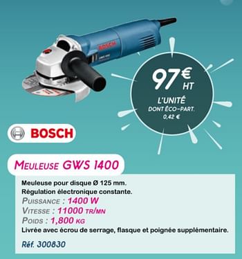 Promotions Bosch meuleuse gws 1400 - Bosch - Valide de 21/02/2022 à 02/04/2022 chez Master Pro