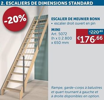 Promotions Escalier de meunier bonn mini - Produit maison - Zelfbouwmarkt - Valide de 01/03/2022 à 28/03/2022 chez Zelfbouwmarkt