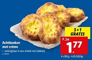 Promoties Achtkoeken met crème - Huismerk - Lidl - Geldig van 07/03/2022 tot 12/03/2022 bij Lidl
