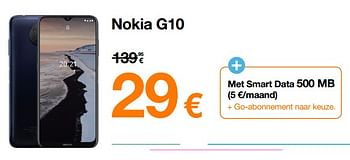 Promoties Nokia g10 - Nokia - Geldig van 28/02/2022 tot 06/03/2022 bij Orange