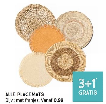 Promoties Alle placemats - Huismerk - Xenos - Geldig van 28/02/2022 tot 13/03/2022 bij Xenos