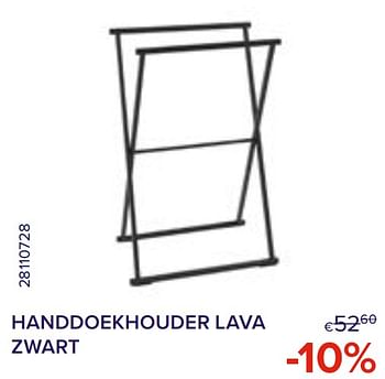 Promoties HANDDOEKHOUDER LAVA ZWART -10% - Wenko - Geldig van 01/03/2022 tot 31/03/2022 bij Euro Shop