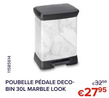 Promotions Poubelle pédale decobin marble look - Curver - Valide de 01/03/2022 à 31/03/2022 chez Euro Shop