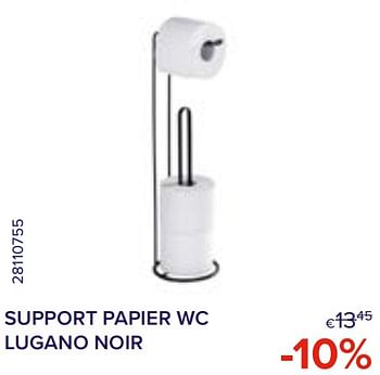 Promotions Support papier wc lugano noir -10% - Wenko - Valide de 01/03/2022 à 31/03/2022 chez Euro Shop