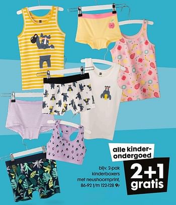 Promoties 2-pak kinderboxers met neushoornprint - Huismerk - Hema - Geldig van 02/03/2022 tot 08/03/2022 bij Hema