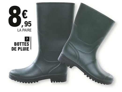 Produit Maison E.Leclerc Bottes de pluie En promotion chez E