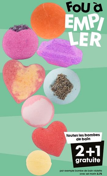 Promotions Bombe de bain violette avec sel marin - Produit maison - Hema - Valide de 02/03/2022 à 08/03/2022 chez Hema