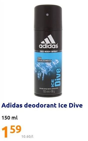 Promoties Adidas deodorant ice dive - Adidas - Geldig van 02/03/2022 tot 08/03/2022 bij Action
