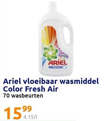 Promoties Ariel vloeibaar wasmiddel color fresh air - Ariel - Geldig van 02/03/2022 tot 08/03/2022 bij Action