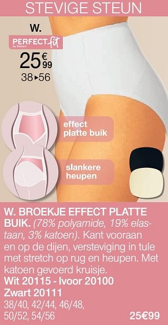 Promoties Broekje effect platte buik - Huismerk - Damart - Geldig van 01/03/2022 tot 31/03/2022 bij Damart